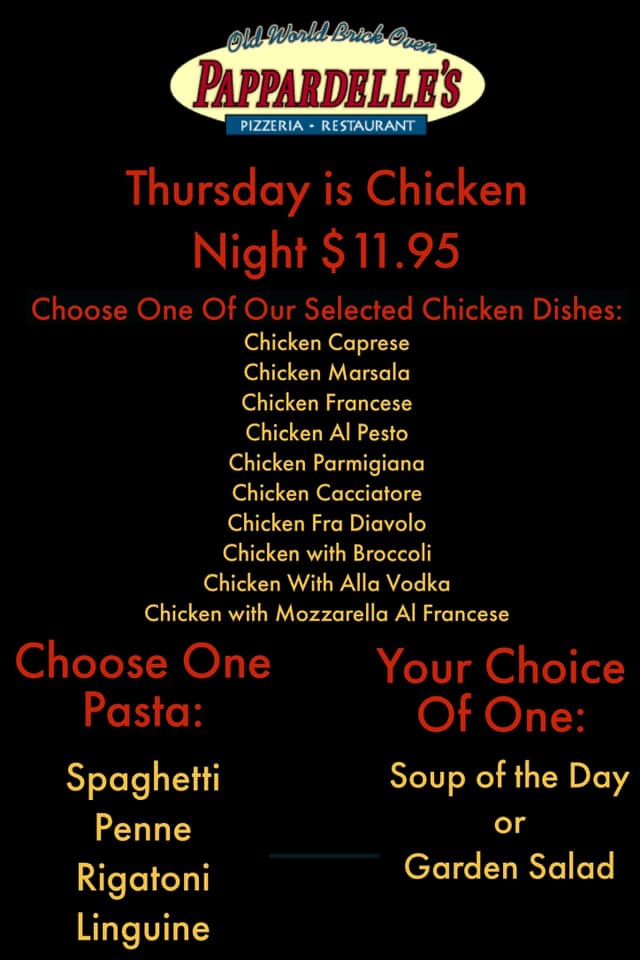 Pappardelle's Pizzeria And Restaurant 554 Stewart Ave, Bethpage
