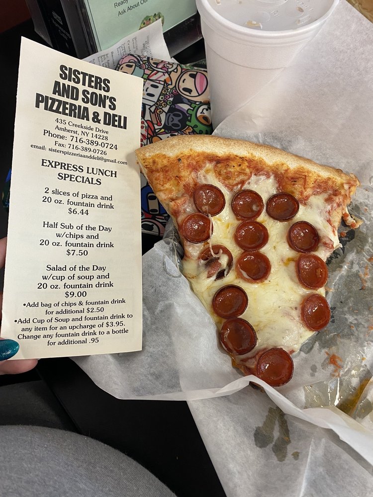 Sisters and Son's Pizzeria and Deli 435 Creekside Dr, Buffalo