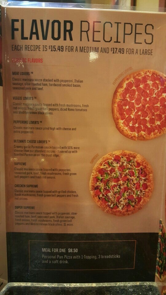 Pizza Hut Express Menu