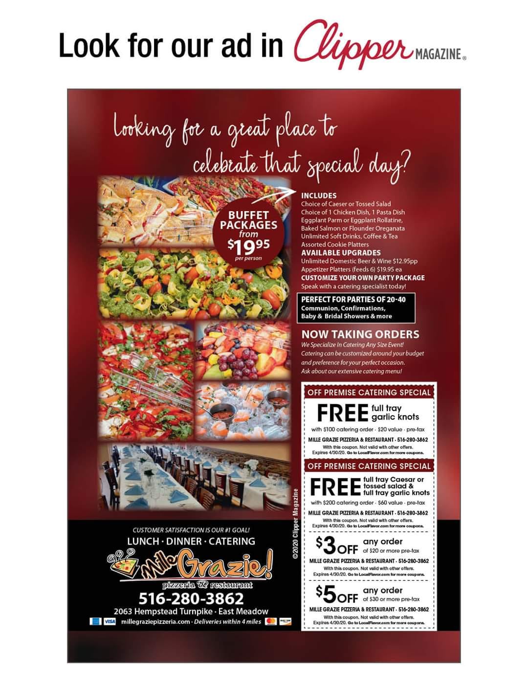 Mille Grazie Pizzeria 2063 Hempstead Turnpike, East Meadow