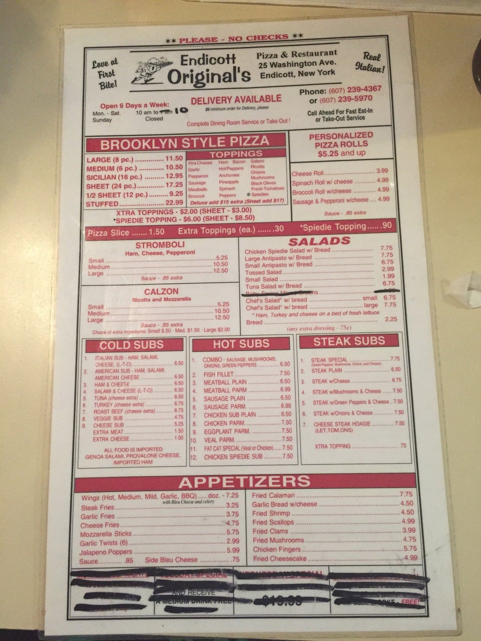 Endicott, NY Restaurants Open for Takeout, Curbside Service and/or