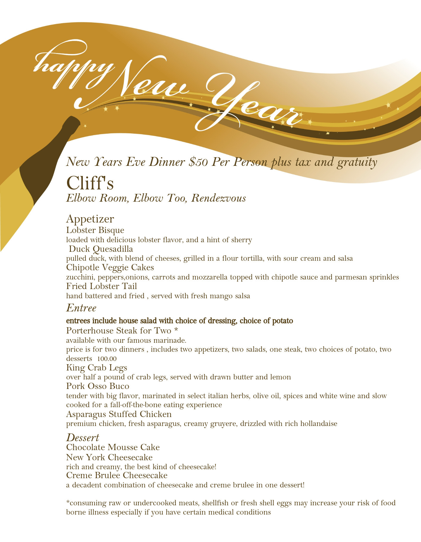 Cliff's Elbow Room 1549 Main Rd, Jamesport
