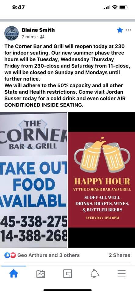 The Corner Bar & Grill 523 Delaware Ave, Kingston