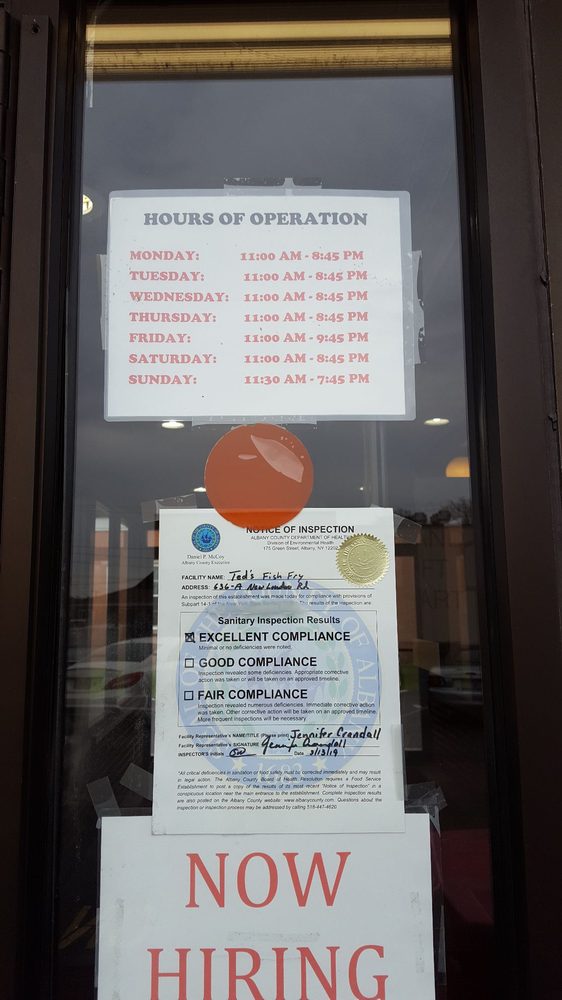 Ted's Fish Fry 636 New Loudon Rd, Latham