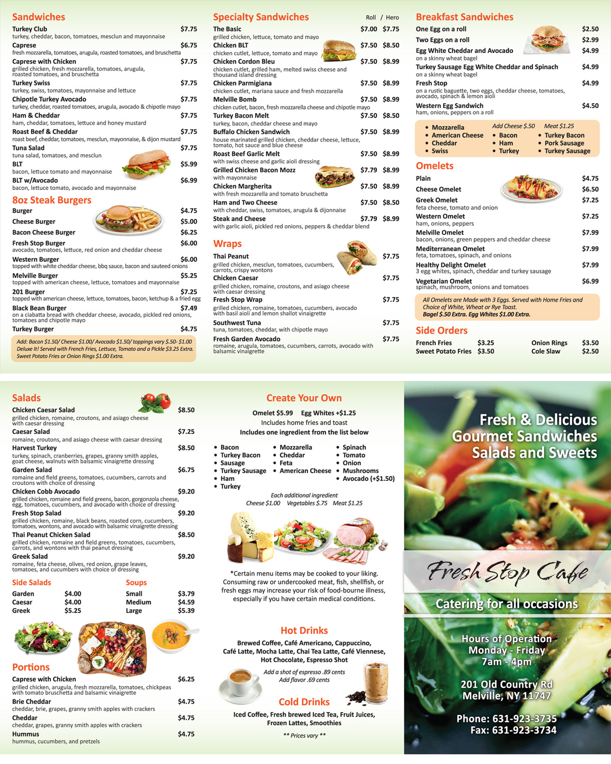 Fresh Stop Cafe Menu