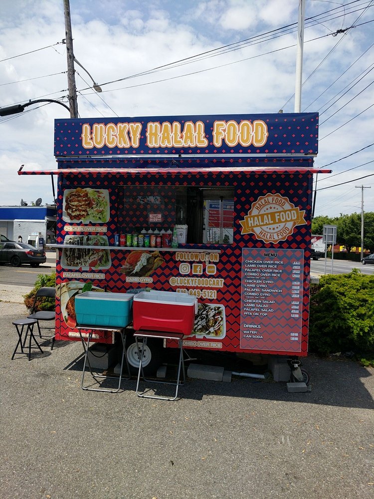 Lucky food cart corner of BP Gas Station, 2030 Sunrise Hwy, Merrick