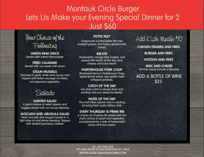 Montauk Circle Bistro 99 Carl Fisher Plaza, Montauk