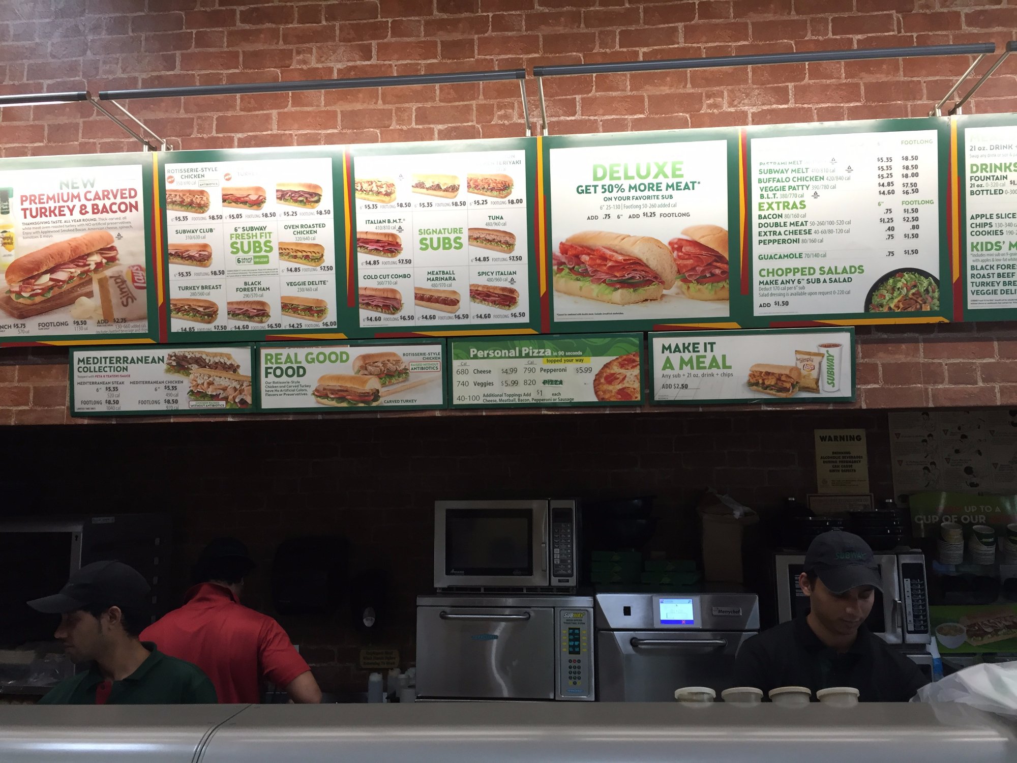 Subway Menu