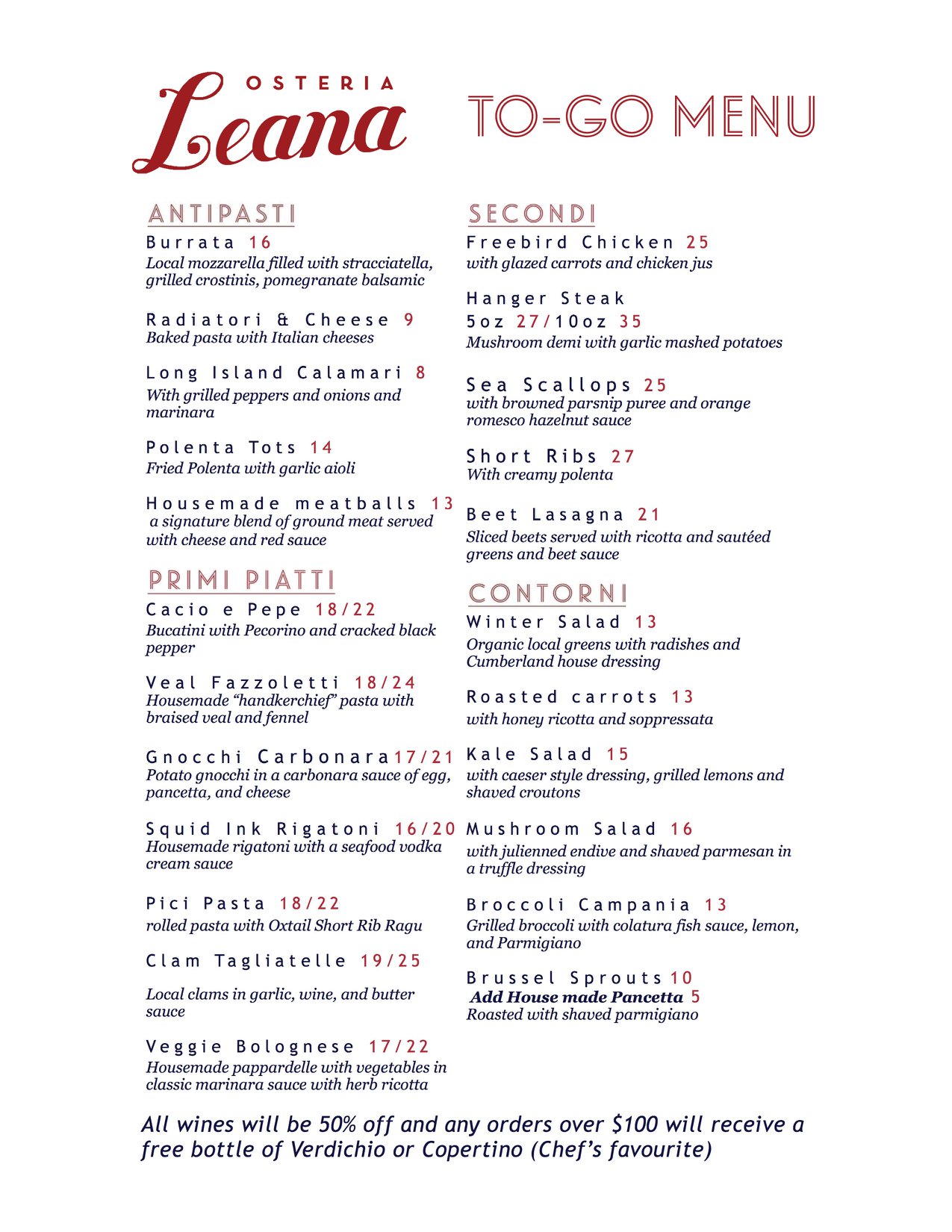 Osteria Leana 76 South St, Oyster Bay