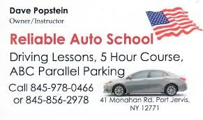 Reliable Auto School 41 Monahan Rd, Port Jervis New York 12771
