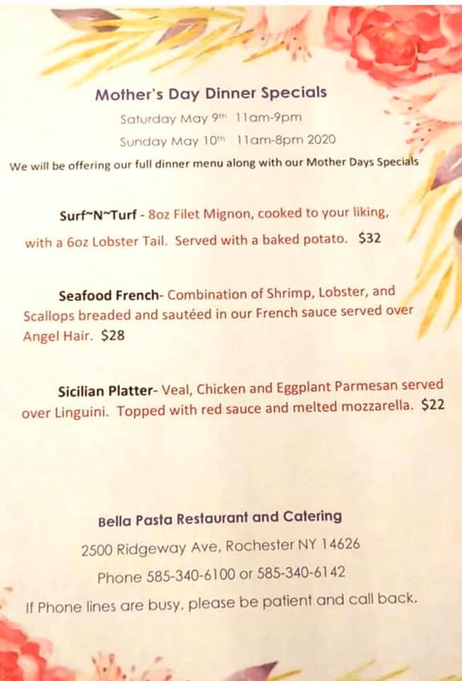 Bella Pasta Restaurant 2500 Ridgeway Ave, Rochester