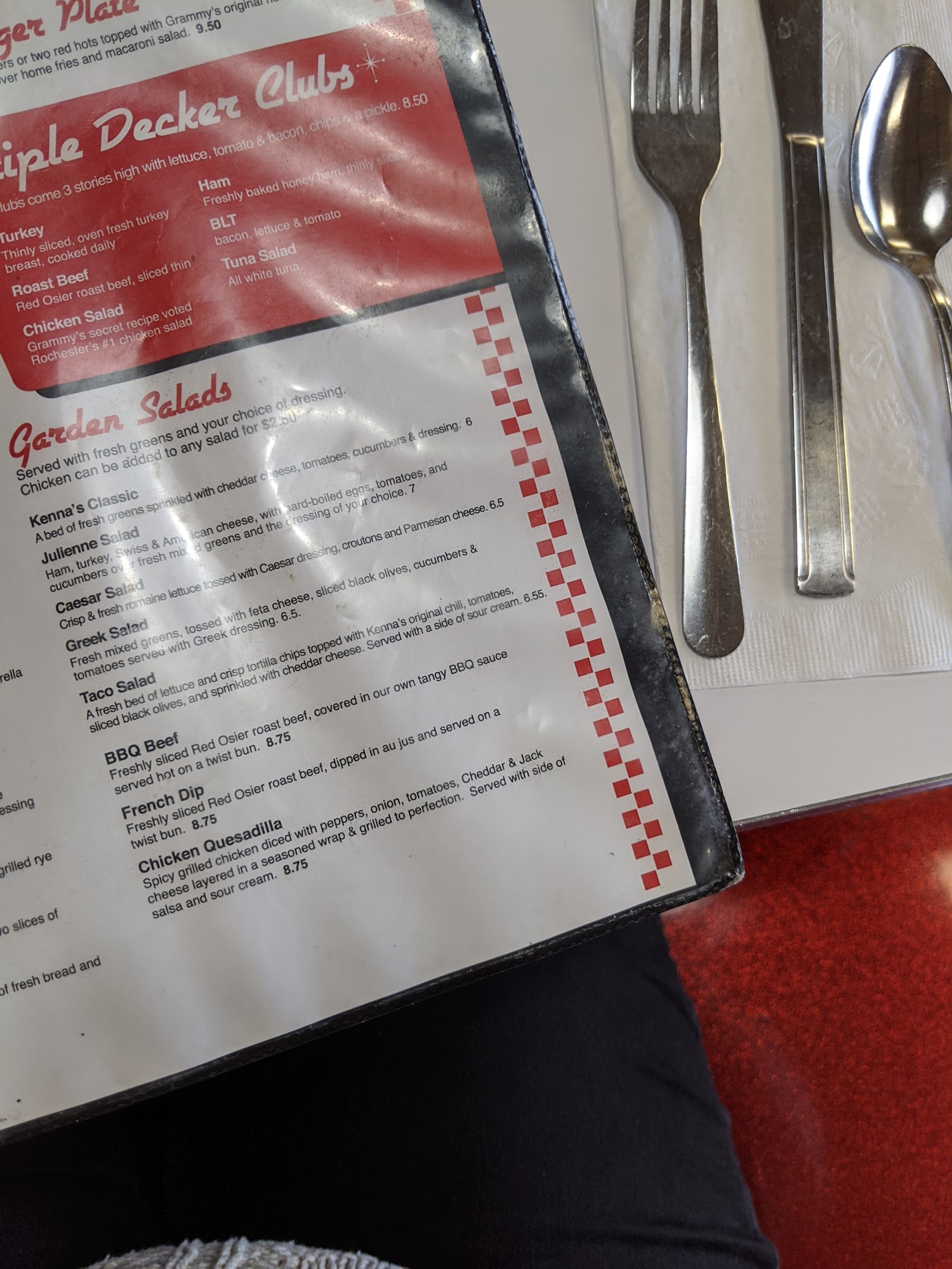 McKenna's Diner Menu