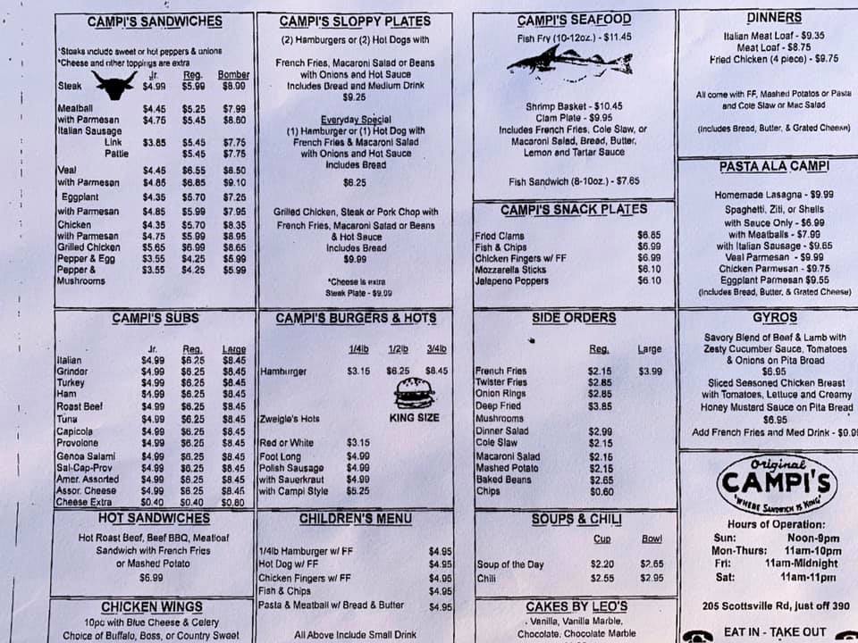 Campi's Restaurant 205 Scottsville Rd, Rochester