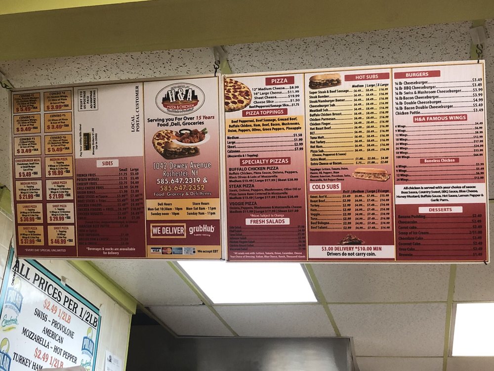 H & A Deli 1042 Dewey Ave, Rochester