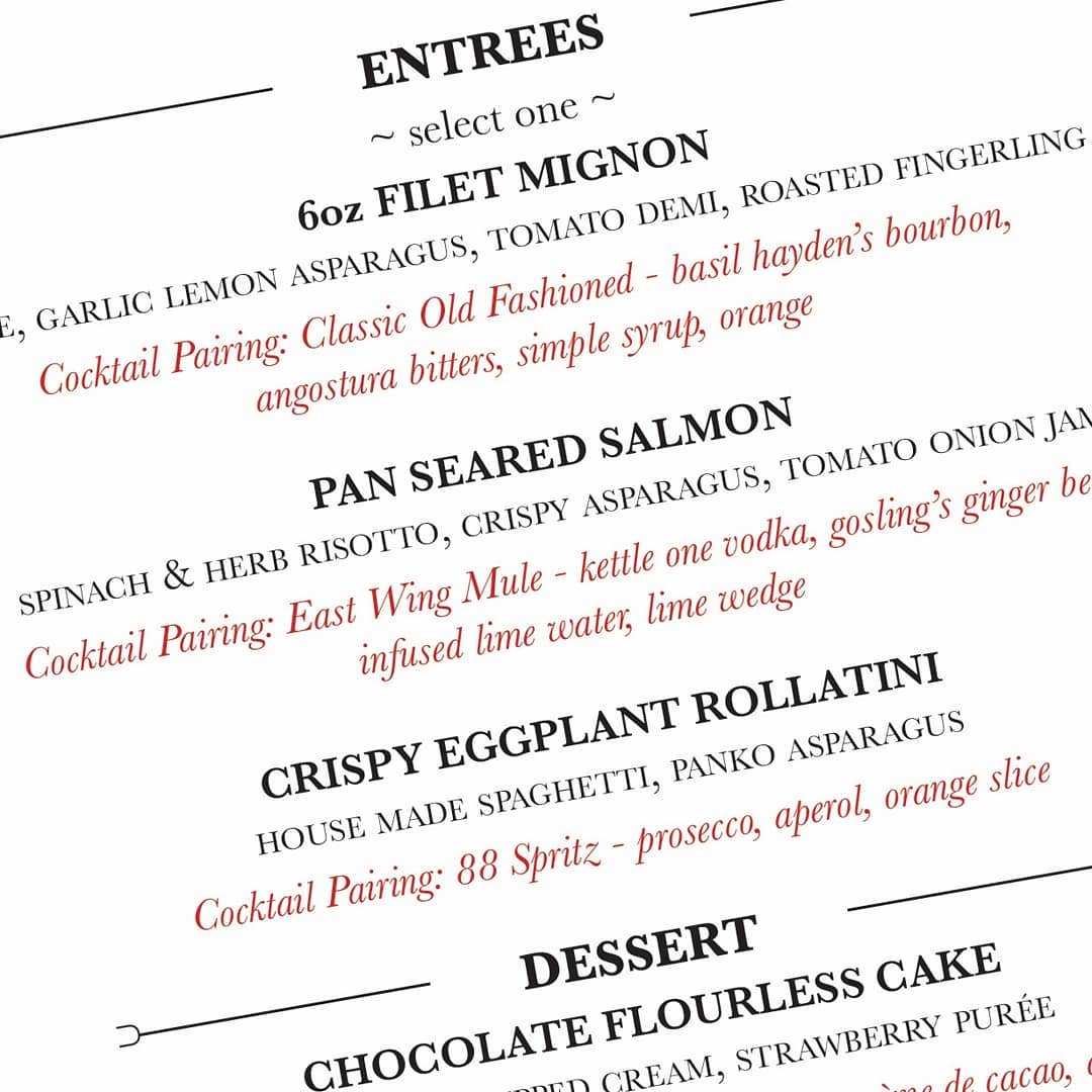 Prime Business Dining Menu