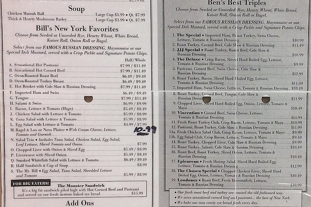 Ben & Bill's Deli 1395 New Scotland Rd, Slingerlands