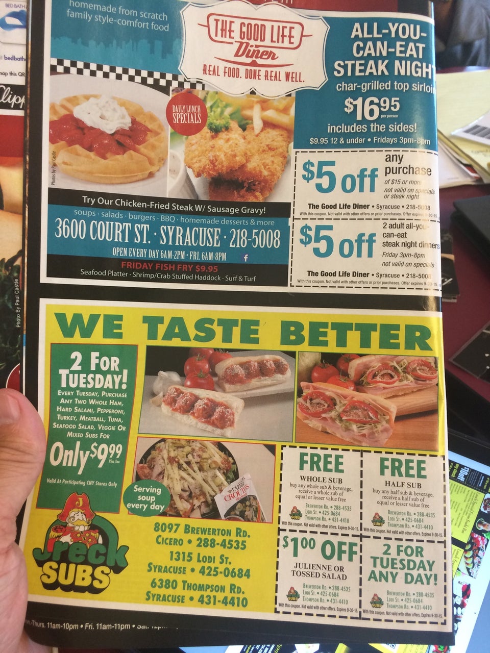 Jreck Subs 6376 Thompson Rd, Syracuse