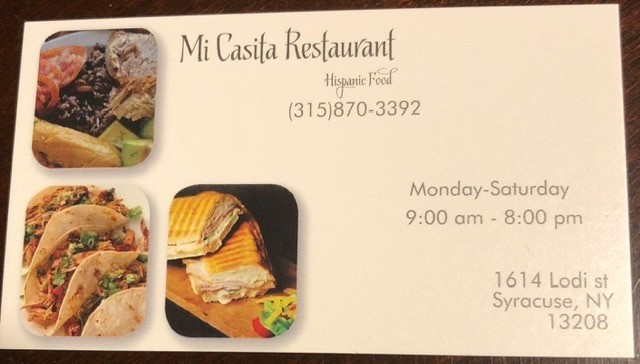 Mi Casita Restaurant 1614 Lodi St, Syracuse