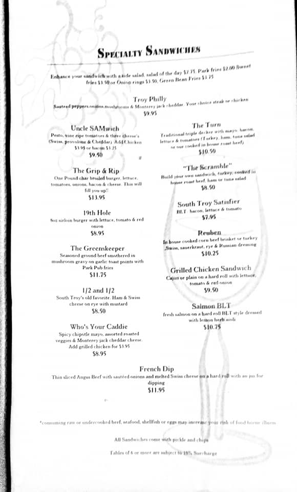 Park Pub Restaurant & Catering 2701 Lavin Ct, Troy