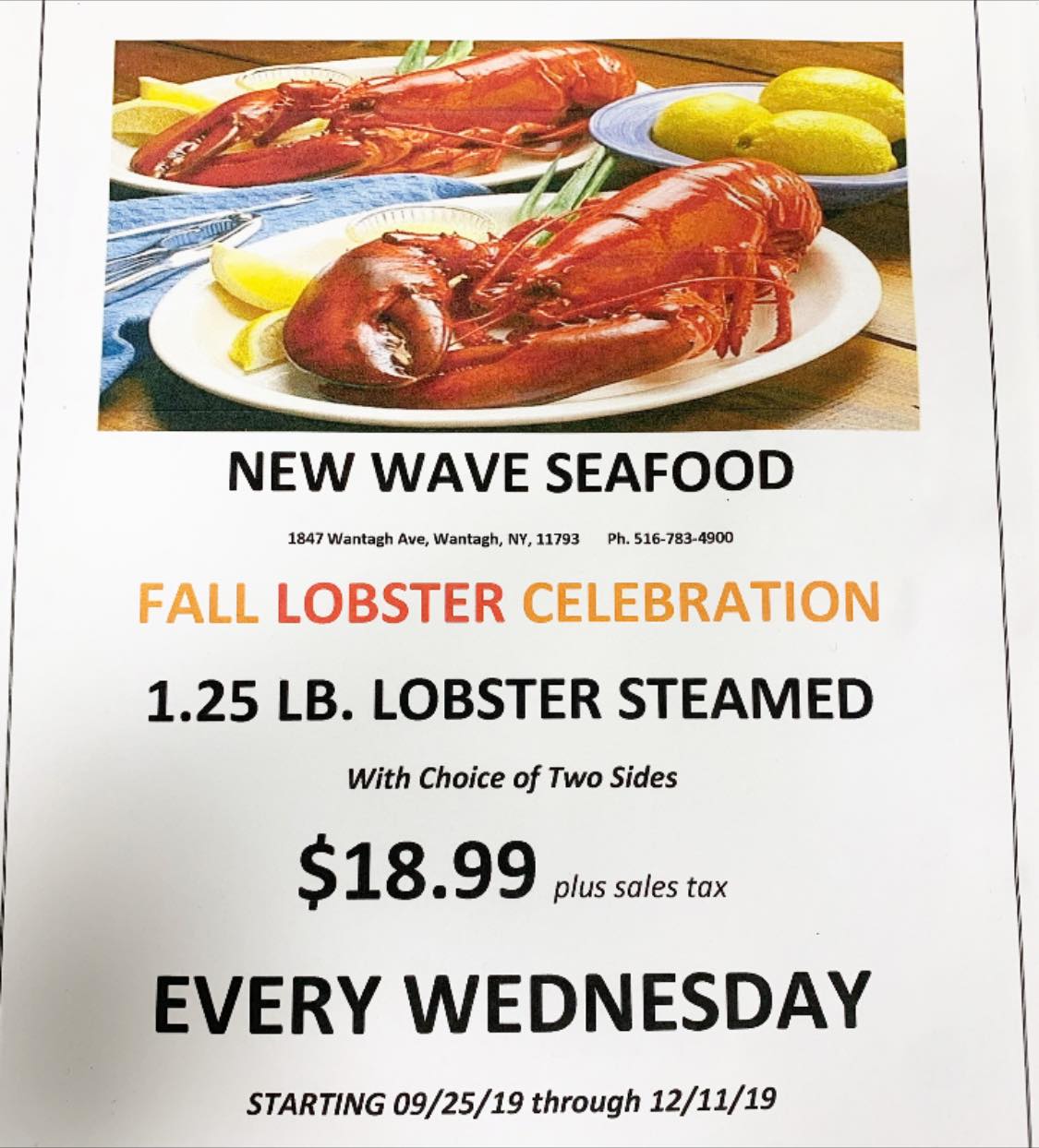 New Wave Seafood 1847 Wantagh Ave, Wantagh