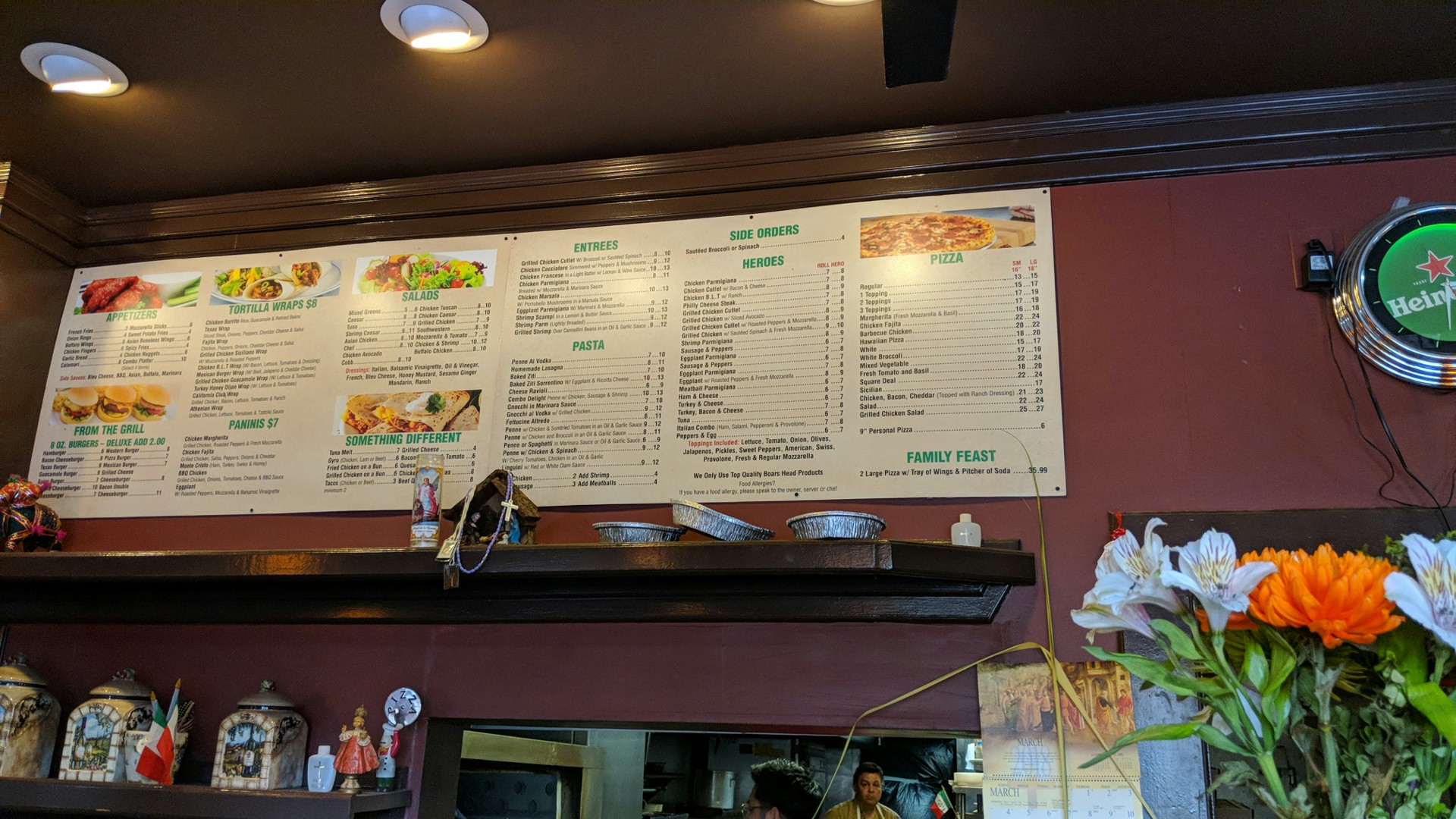 Pizza In the Square Menu