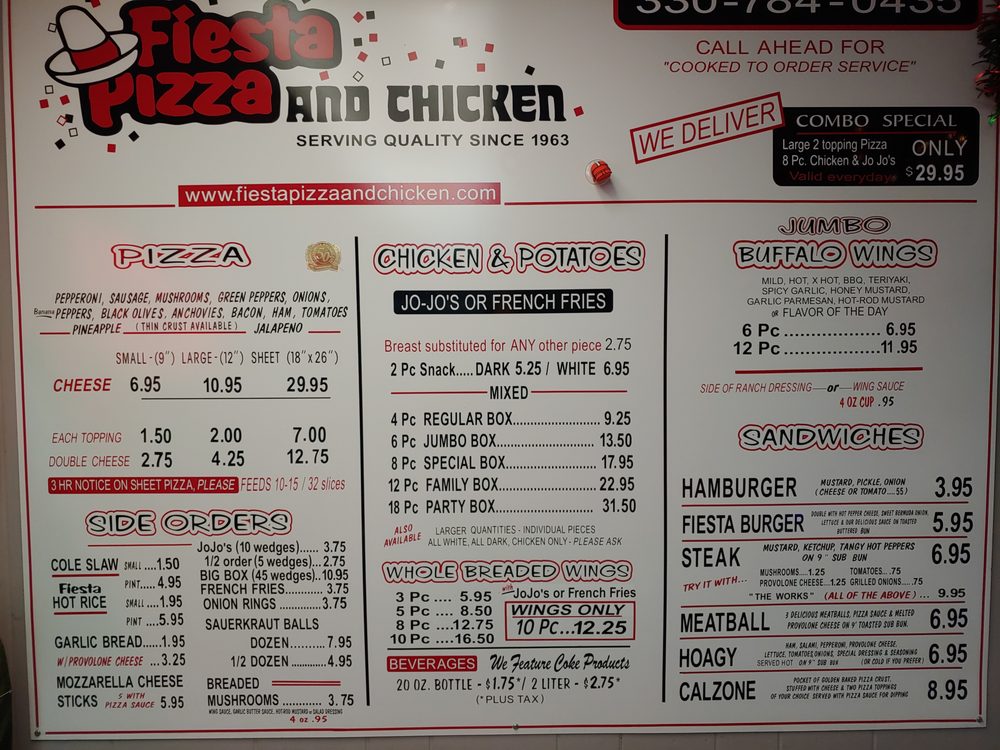 Fiesta Pizza & Chicken 2792 Albrecht Ave, Akron