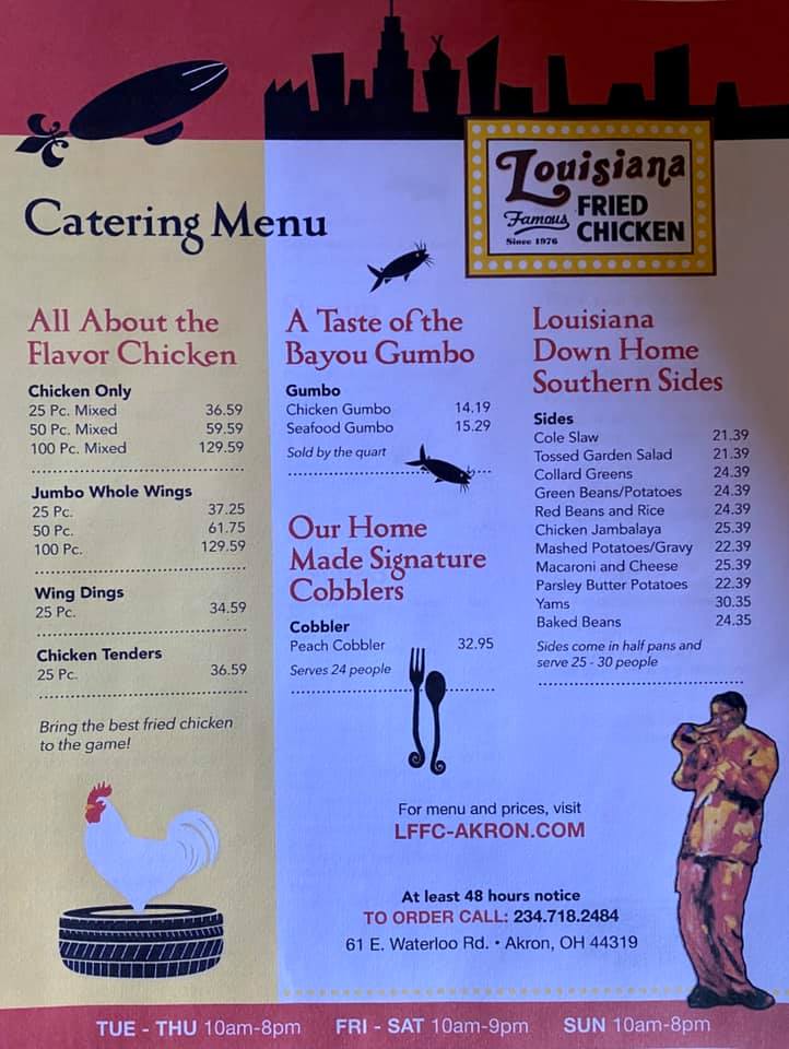 Louisiana Famous Fried Chicken 61 E Waterloo Rd, Akron