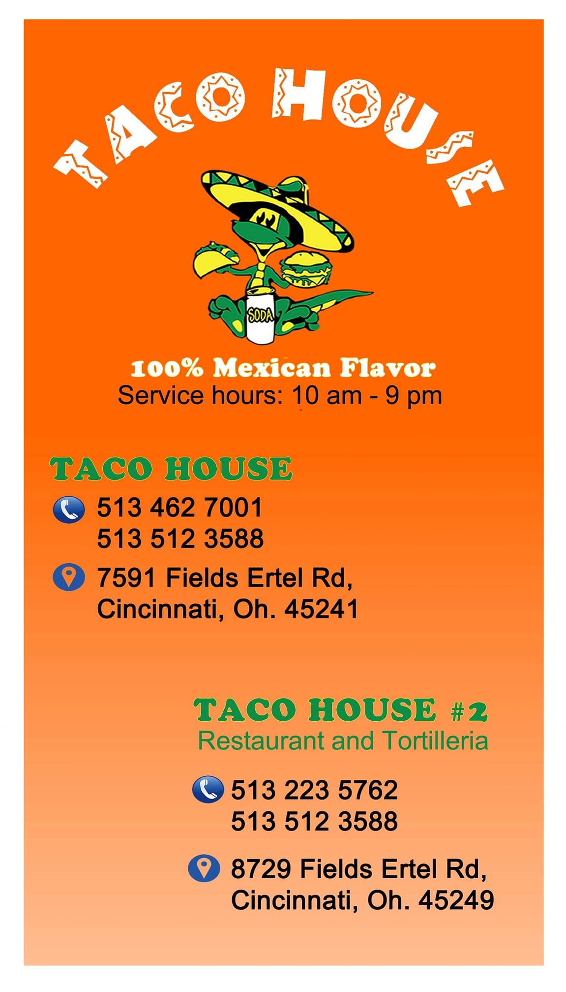 Taco House 7591 Fields Ertel Rd, Cincinnati