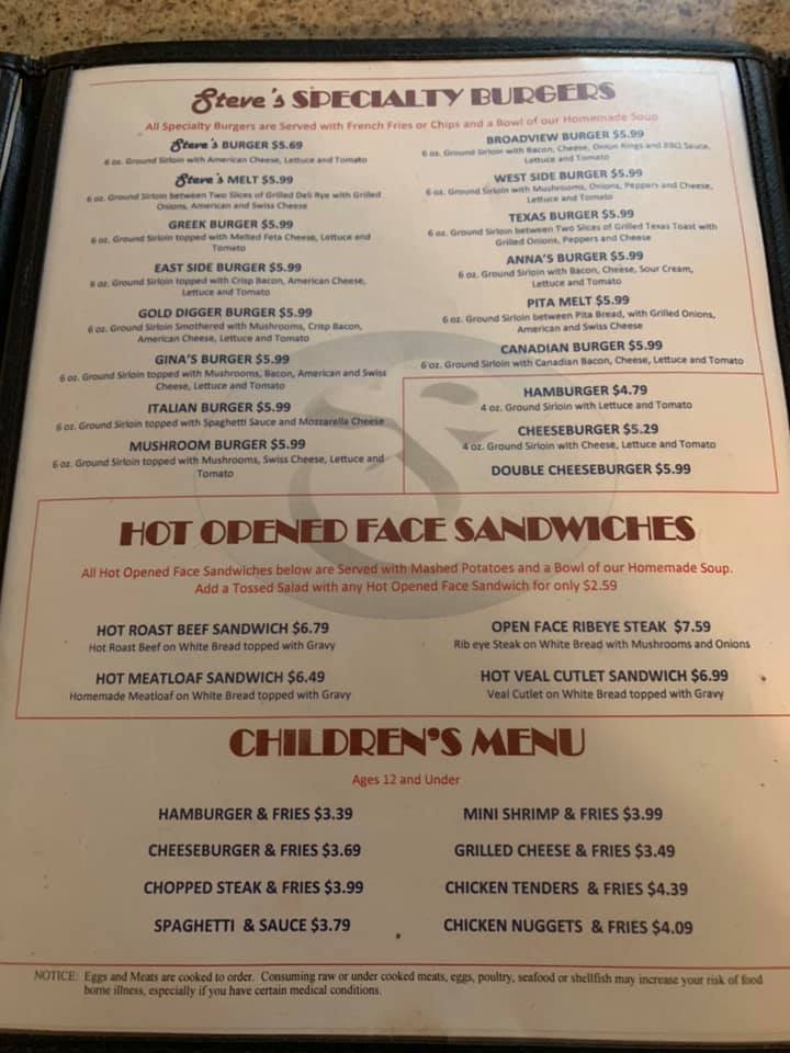 Steves Family Restaurant 4457 Broadview Rd, Cleveland