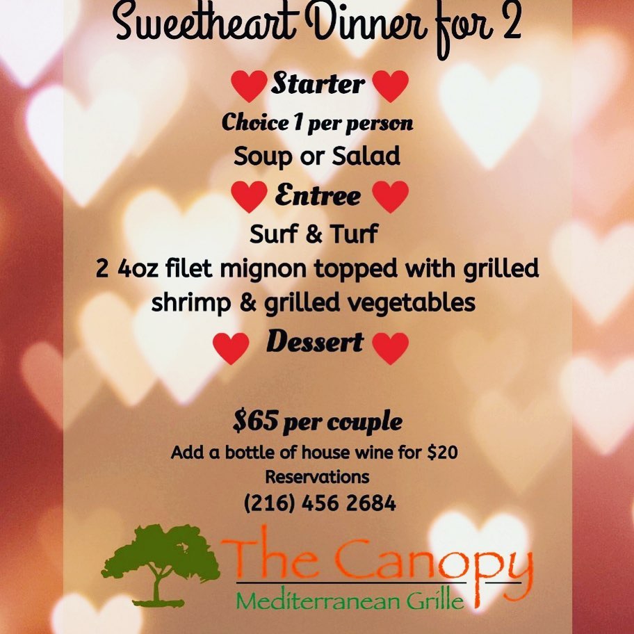 Canopy Mediterranean Grill Menu