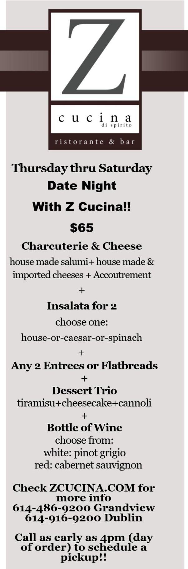 Z Cucina di Spirito 1368 Grandview Ave, Columbus