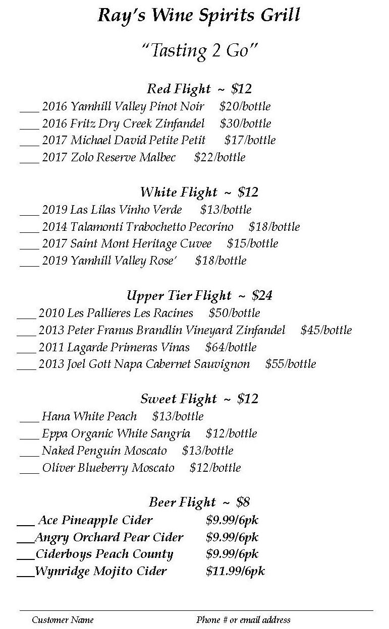 Ray's Wine Spirits Grill 8268 N Main St, Dayton