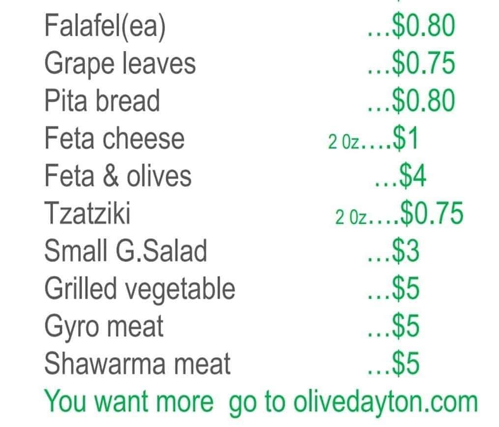 Olive Mediterranean Grill 44 W Third St, Dayton