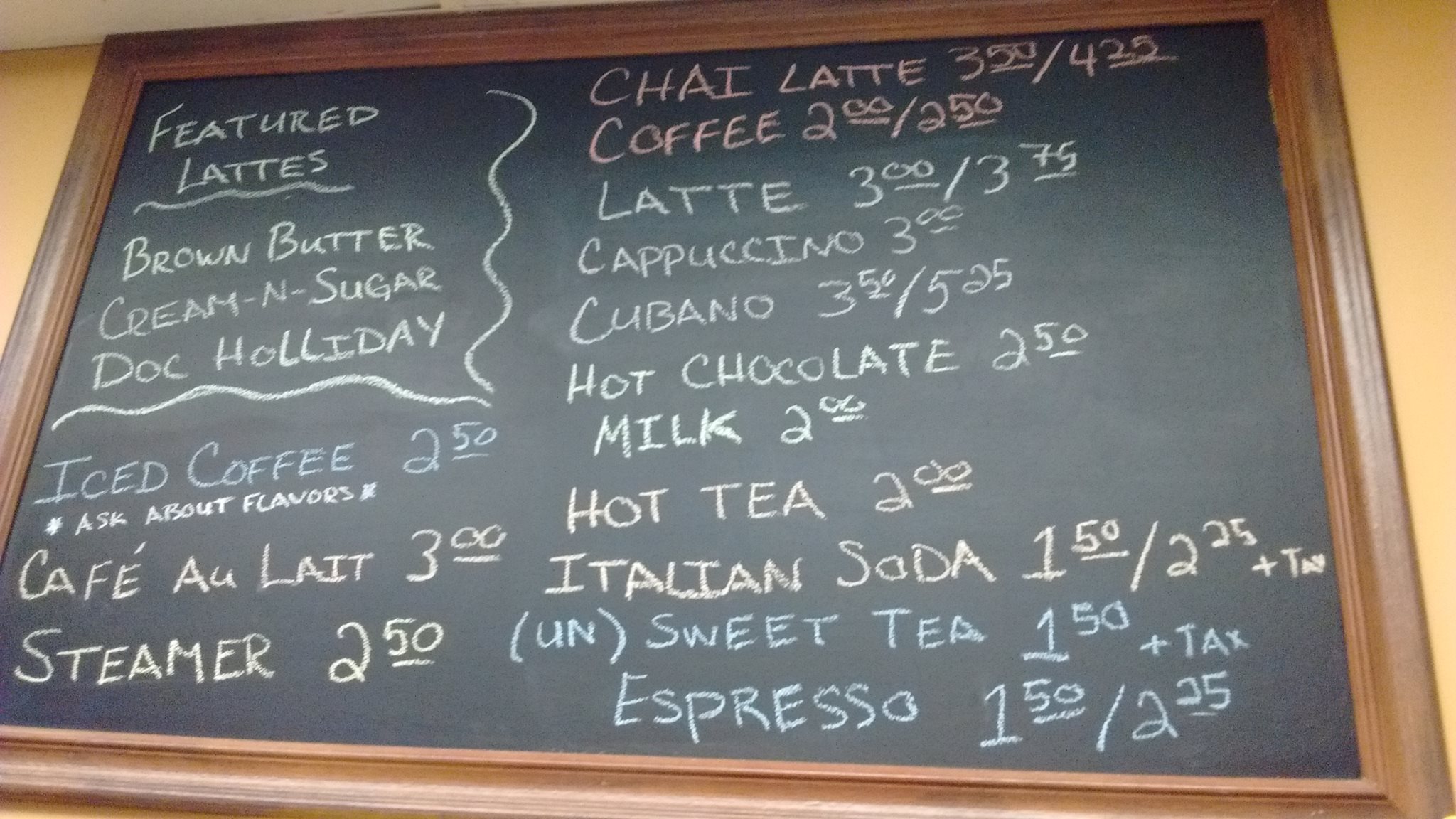 The Grind House Cafe Menu