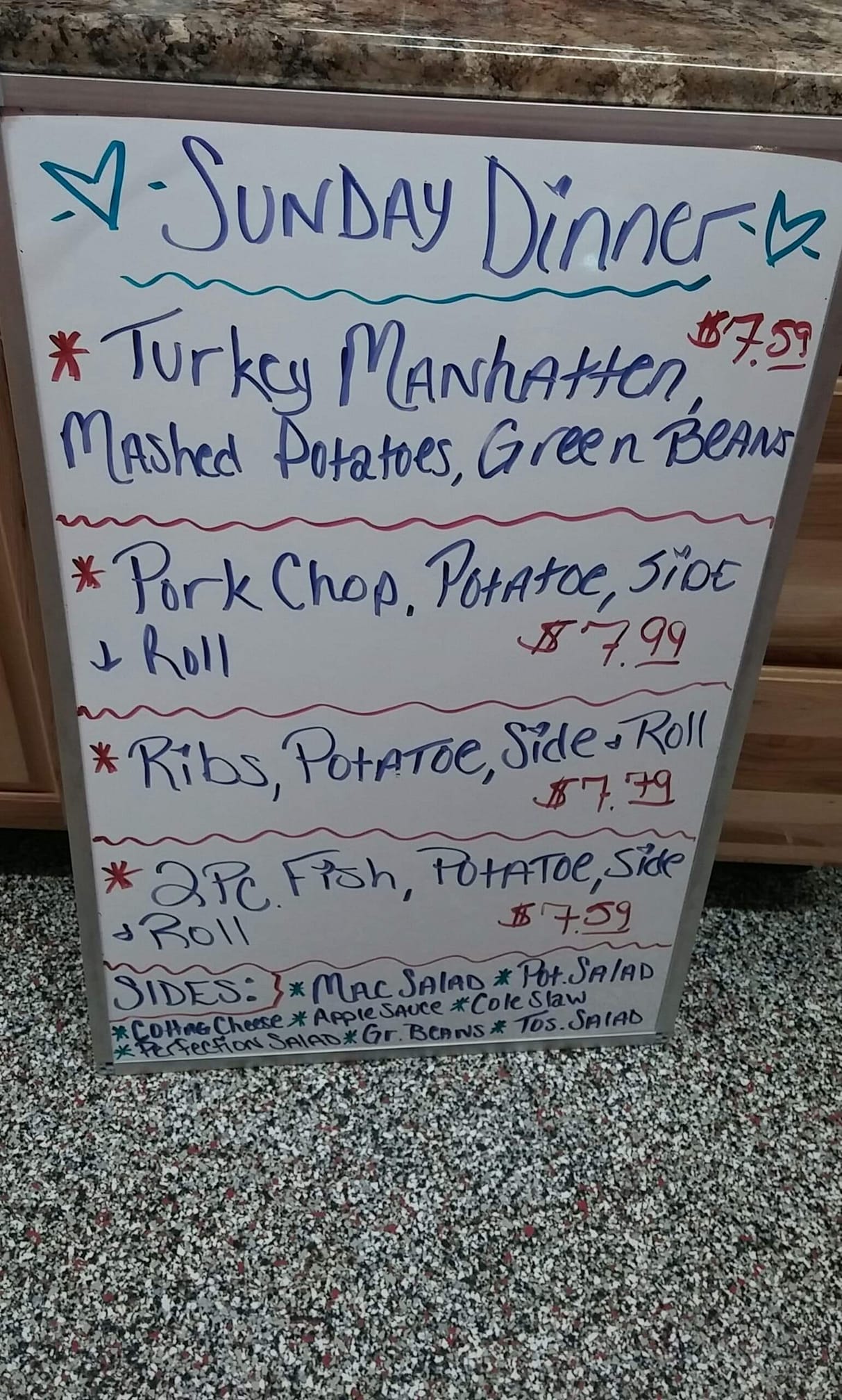 Uncle Fudd’s Diner Menu