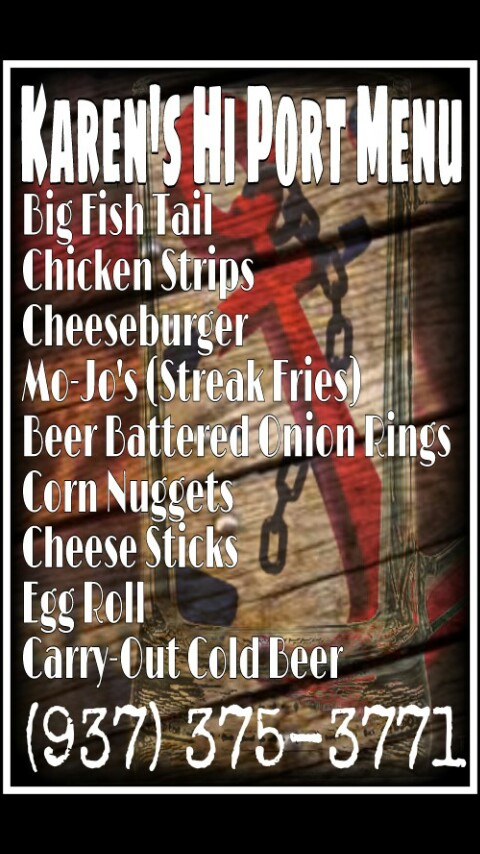 Karen's Hi Port Bar Menu
