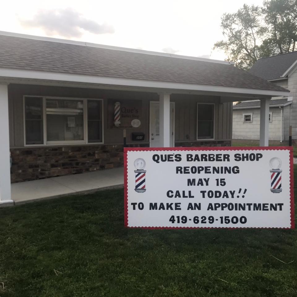 Que's Barber Shop 201 N Main St, New Bremen Ohio 45869