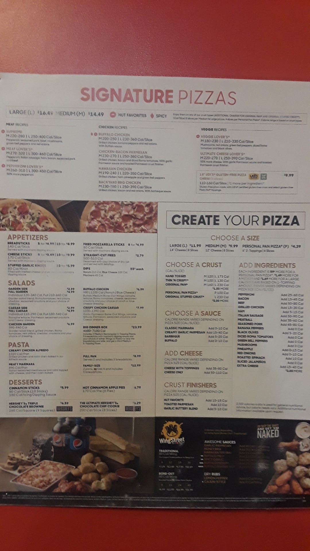 Pizza Hut Menu