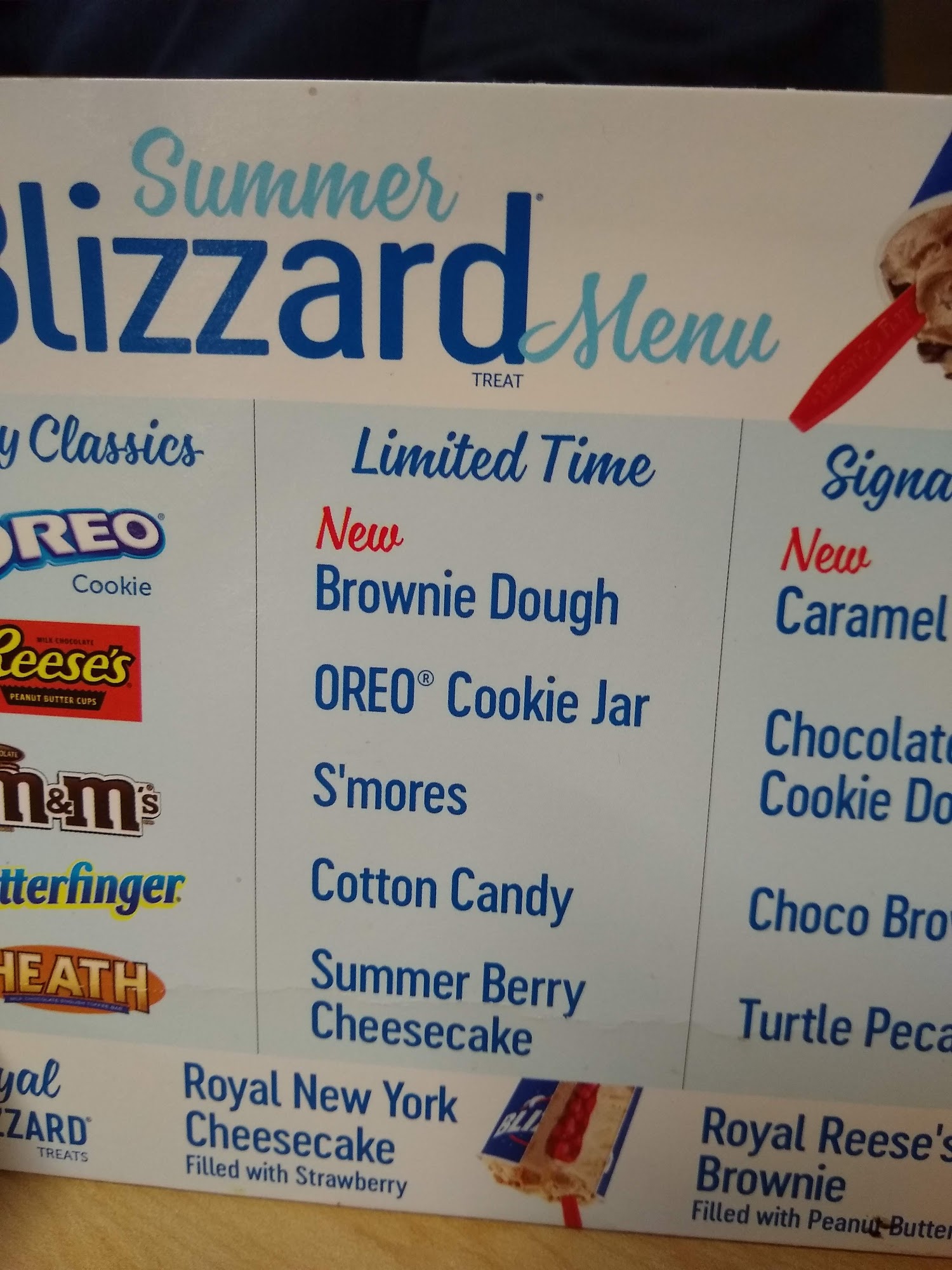 Dairy Queen Menu