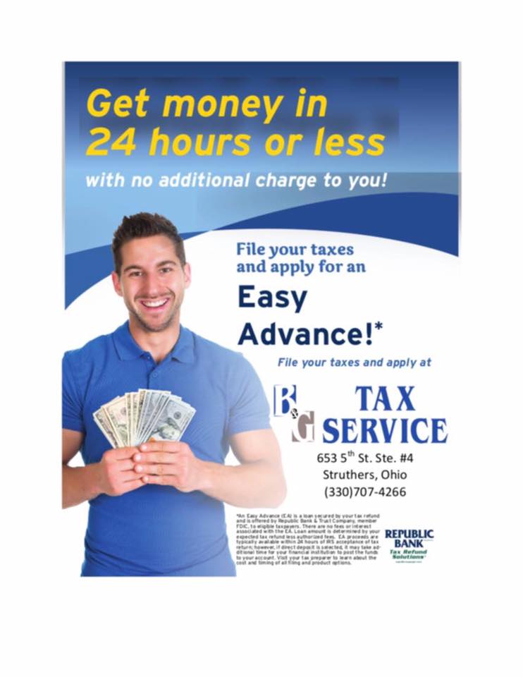 B&G Tax Service 653 5th St #4, Struthers Ohio 44471