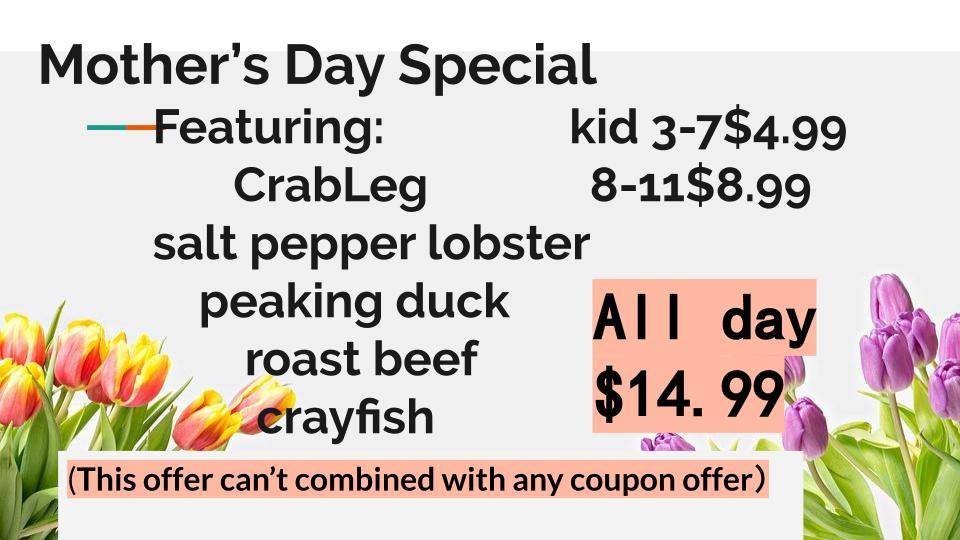 Happy Rose Buffet Menu