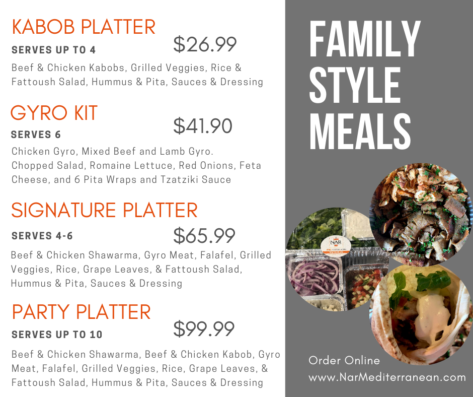 Nar Mediterranean Grill 3305 Central Ave Unit A2-50, Toledo