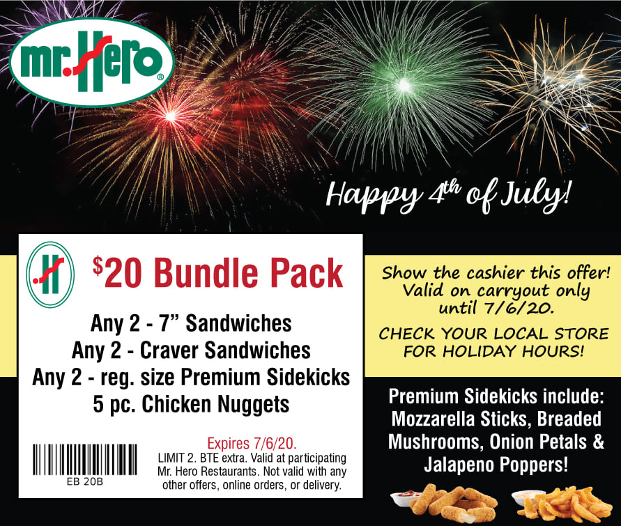 Mr. Hero Menu