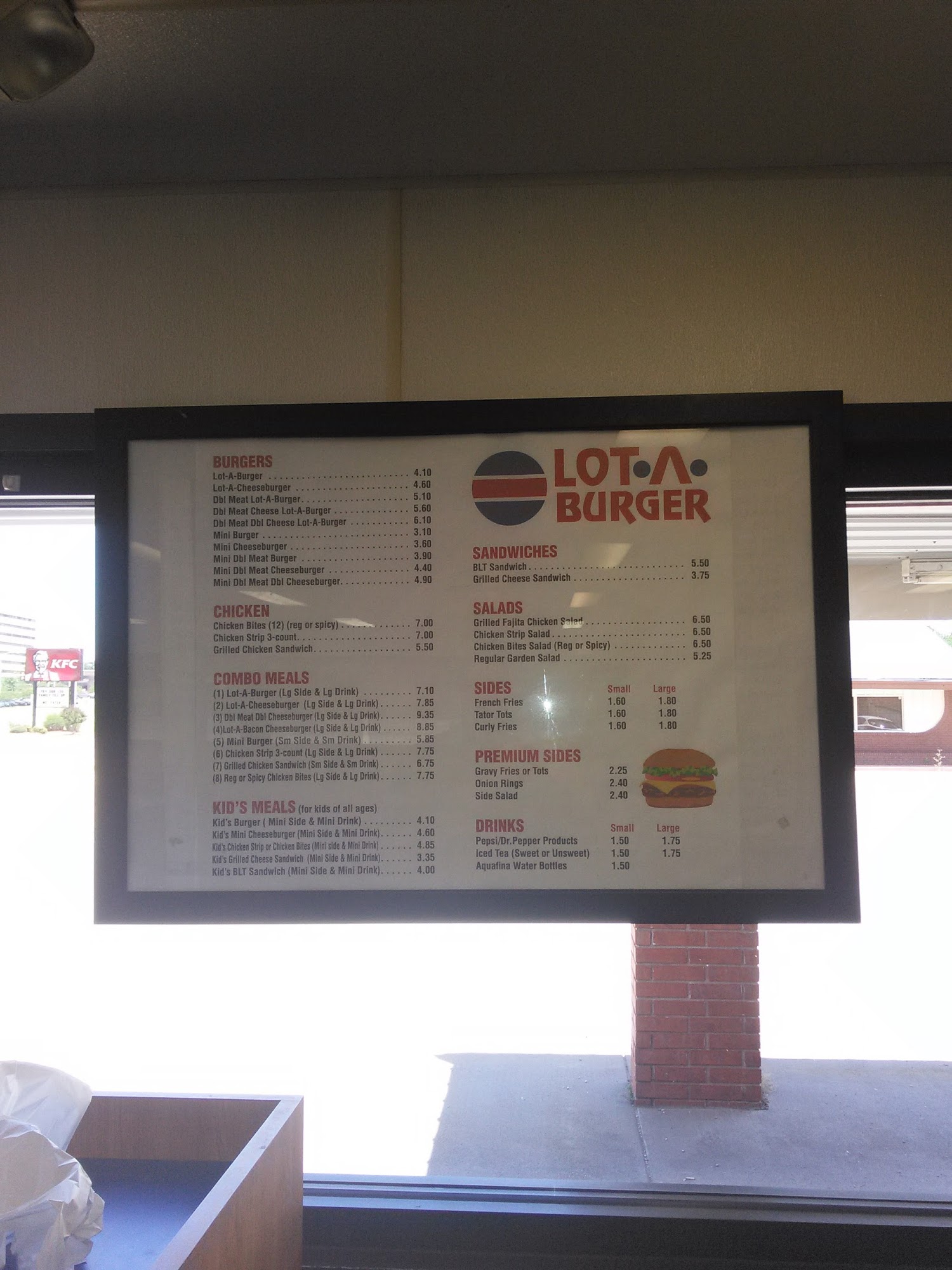 Lot-A-Burger Menu