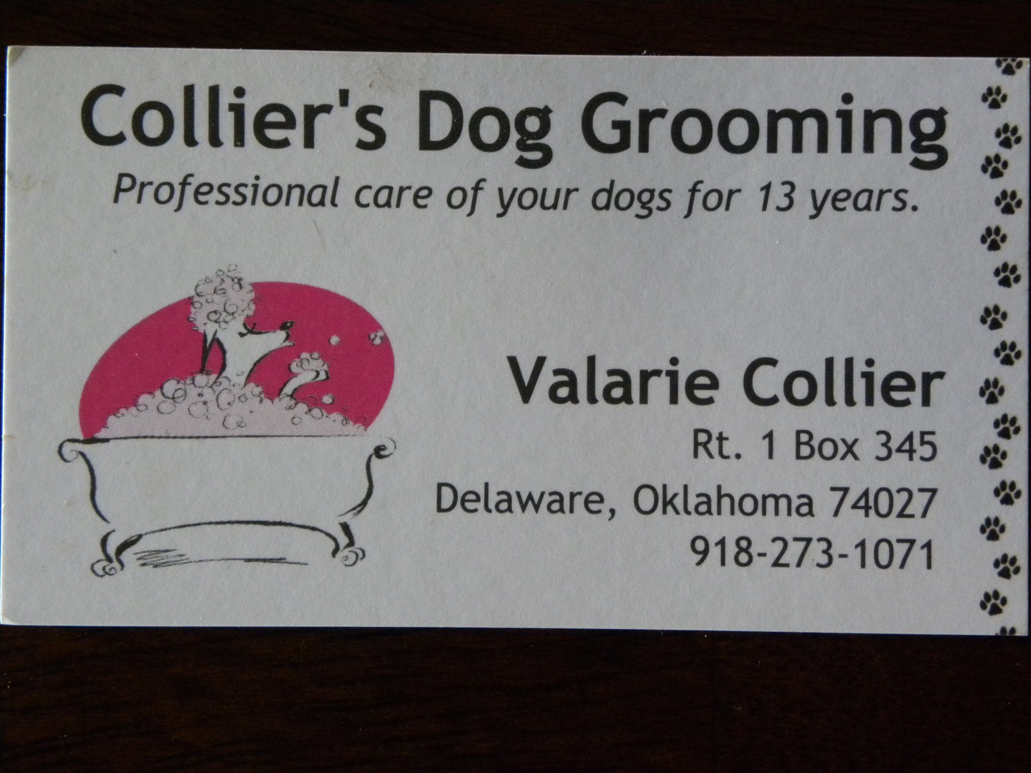 Collier's Dog Grooming 610 N Pecan St, Nowata Oklahoma 74048