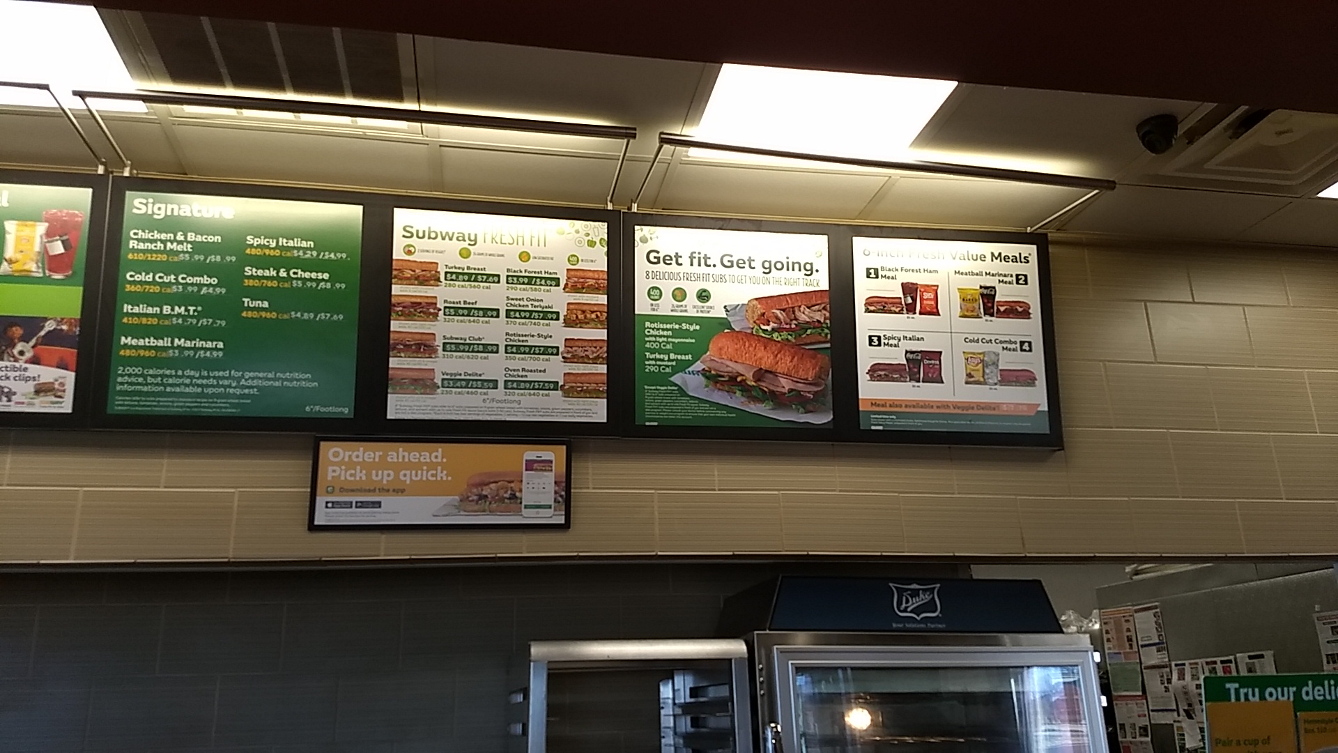 Subway Menu