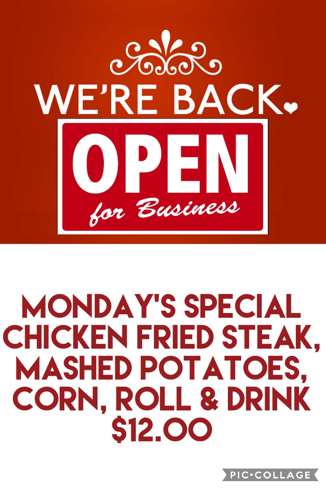 Tweed's Hilltop Cafe Menu