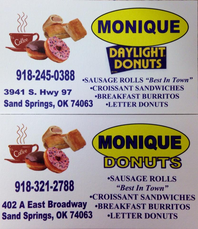 Daylight Donuts Menu