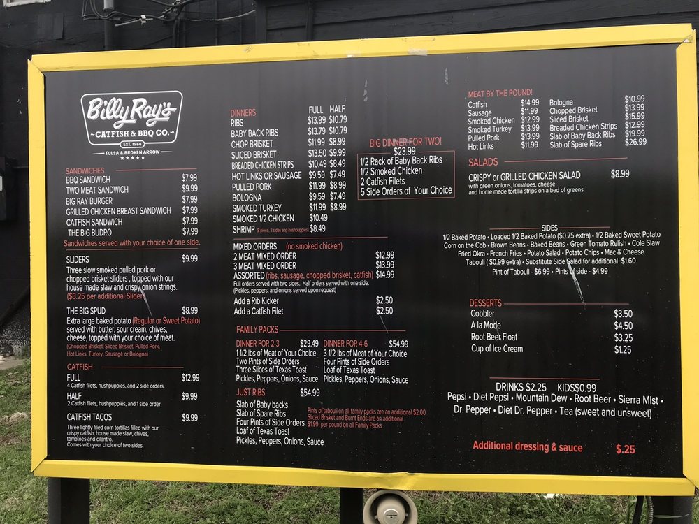 Billy Ray's Catfish & BBQ - Tulsa 3524 Southwest Blvd, Tulsa