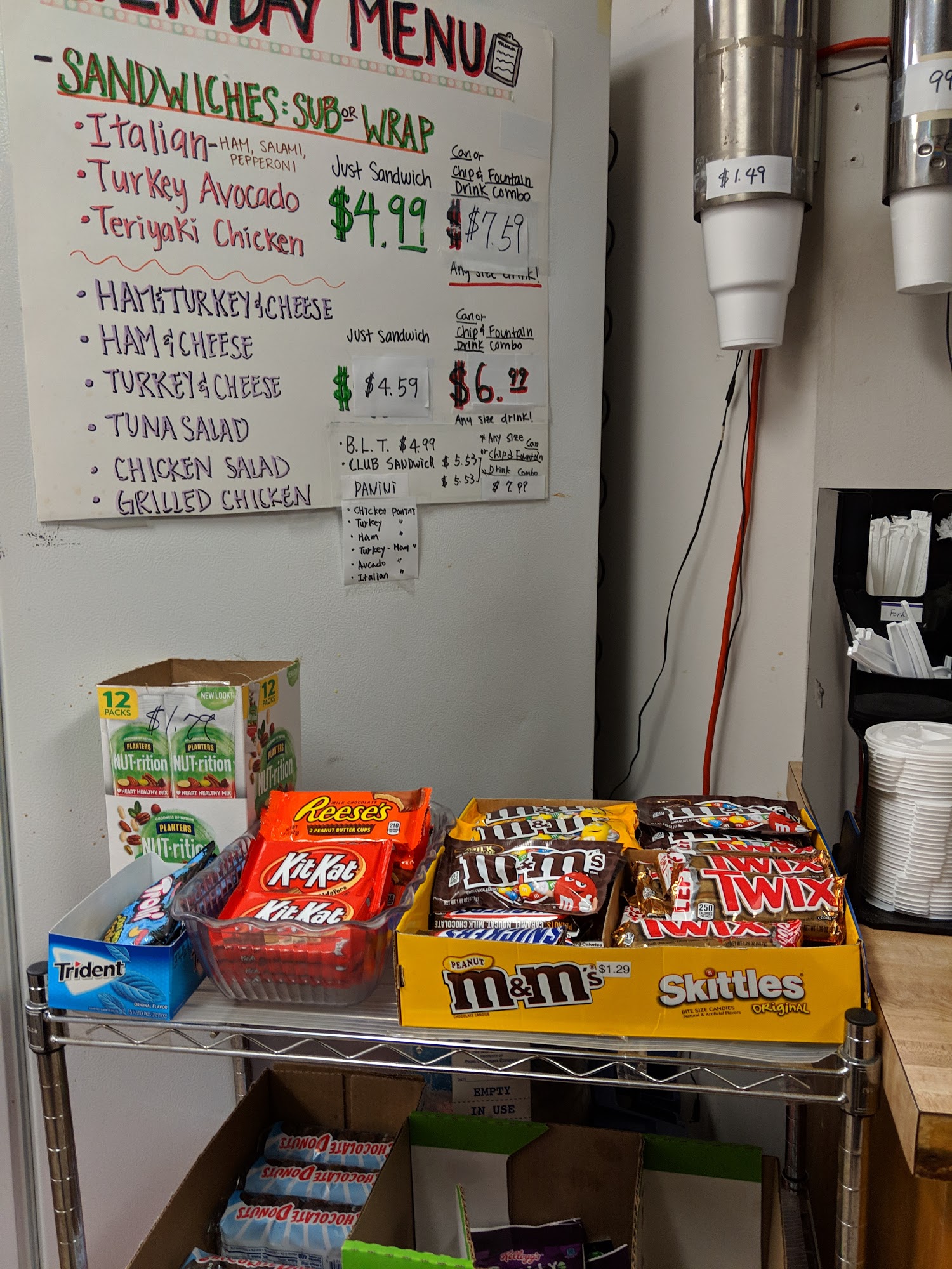 So Hee's Snack Bar Menu